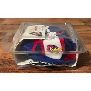 University of Kansas Jayhawks Babys First Slippers Infant Blue Red White NIB
